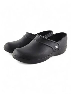 CROCS Women's Neria Pro II Black Slip On Shoes Slip Resistant Lightweight Size 6